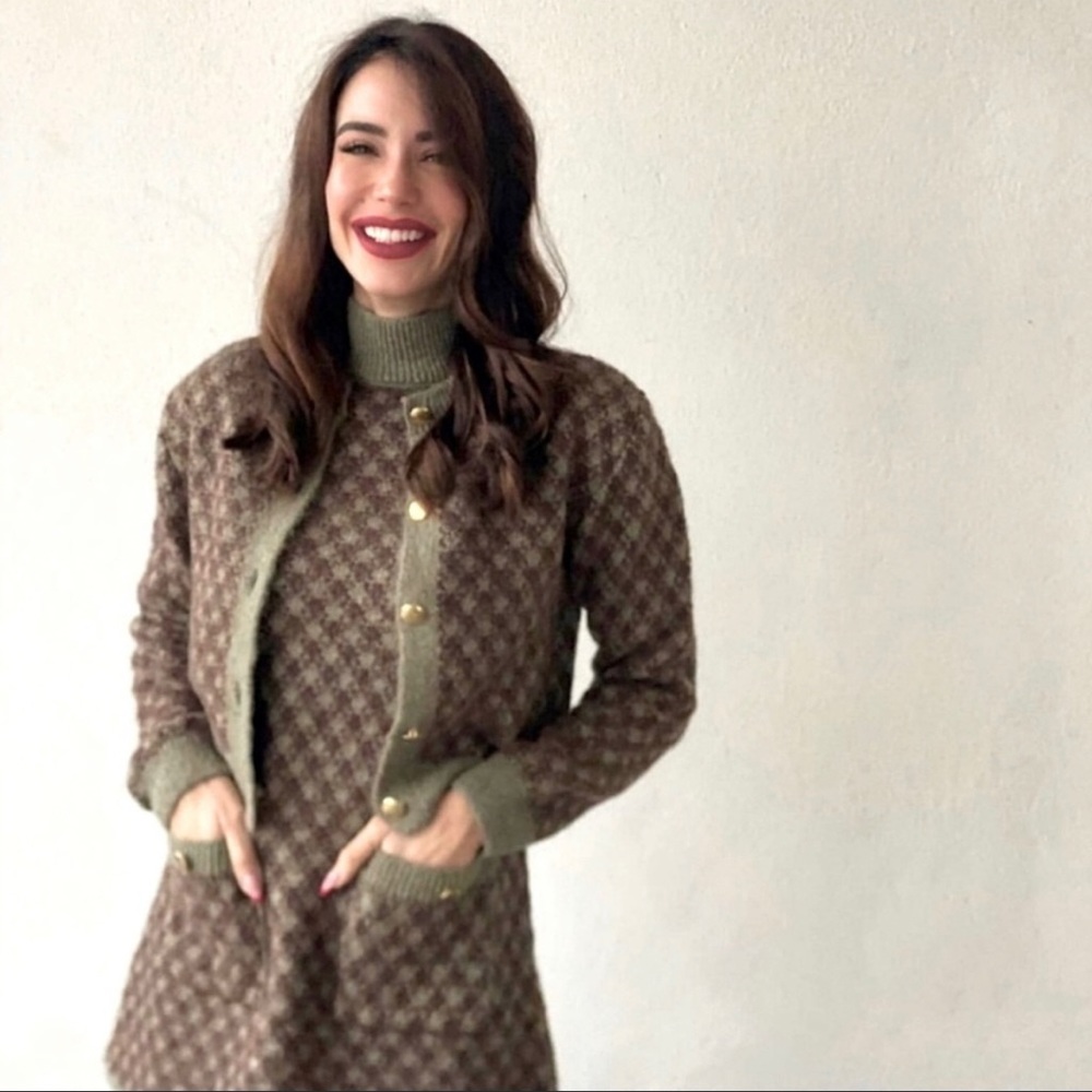 Zara co-ord jacquard dress + cardigan set **blogger’s fave**